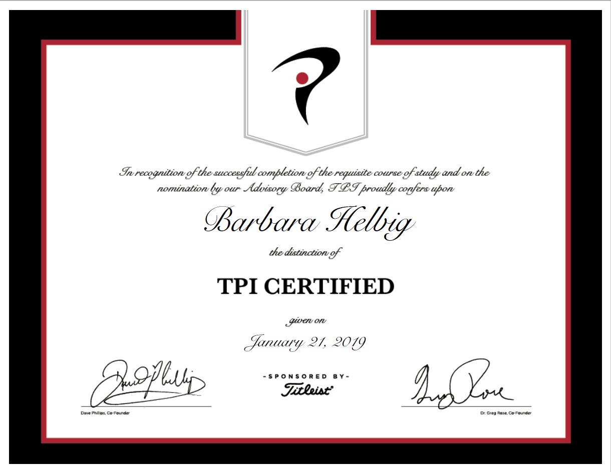 TPI Certified Barbara Helbig